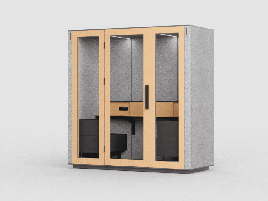 Two person meeting booth