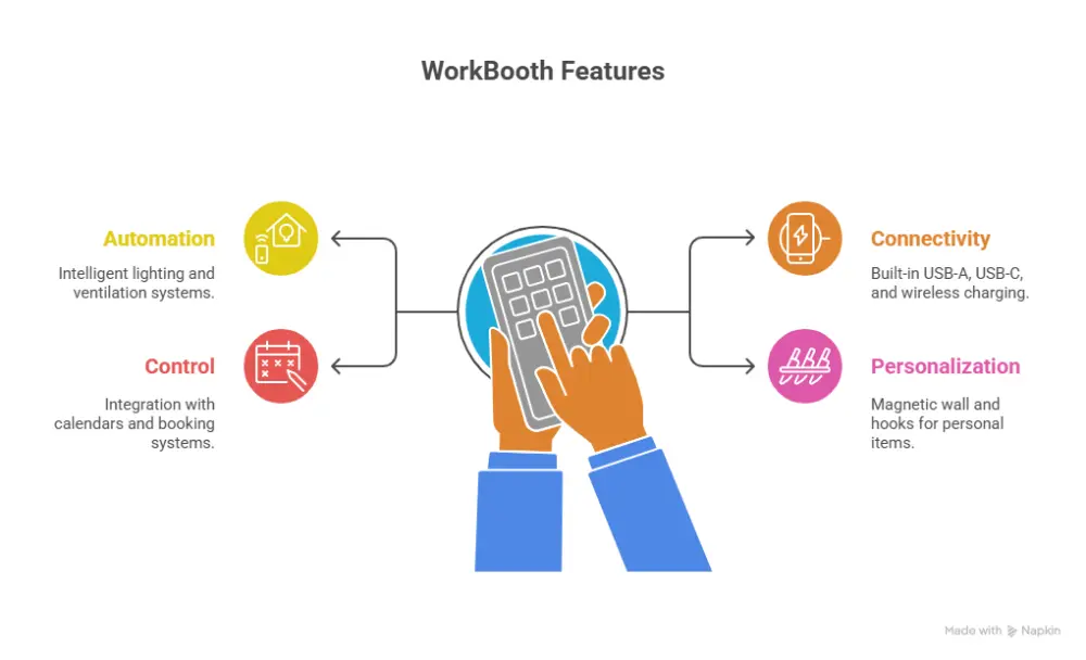 WorkBooth smart booth features